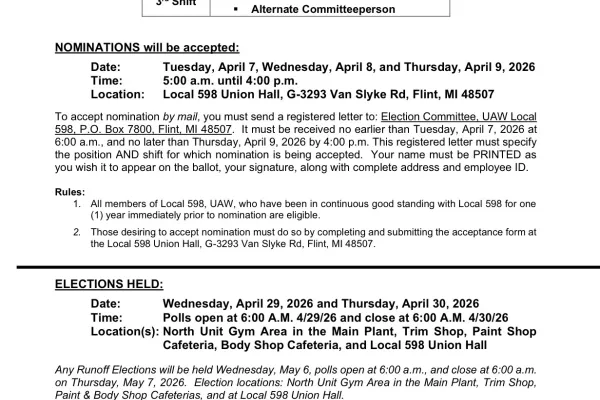 Notice of nominations and election MPS Bargaining Unit