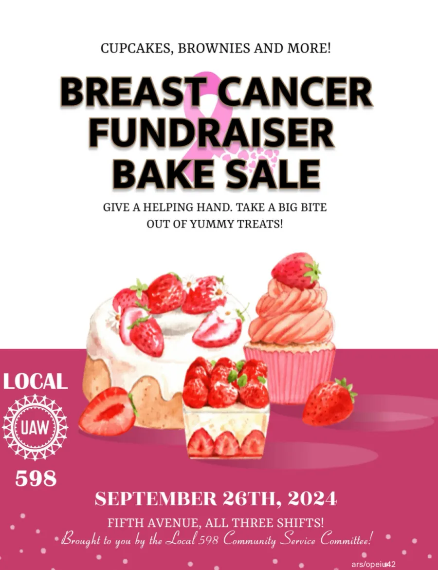 breast cancer bake sale