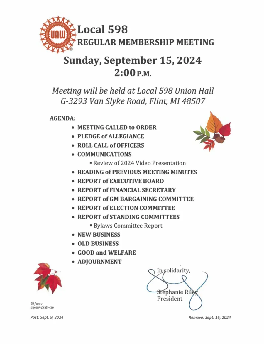 september2024 meeting agenda